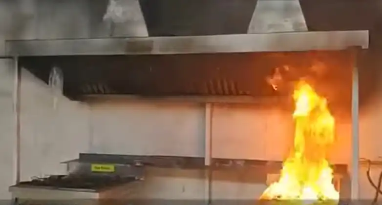 can a range hood catch fire